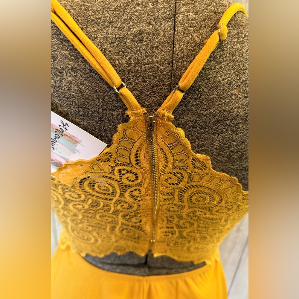 Iris Los Angeles Yellow Spaghetti Strap Dress - Picture 4 of 9